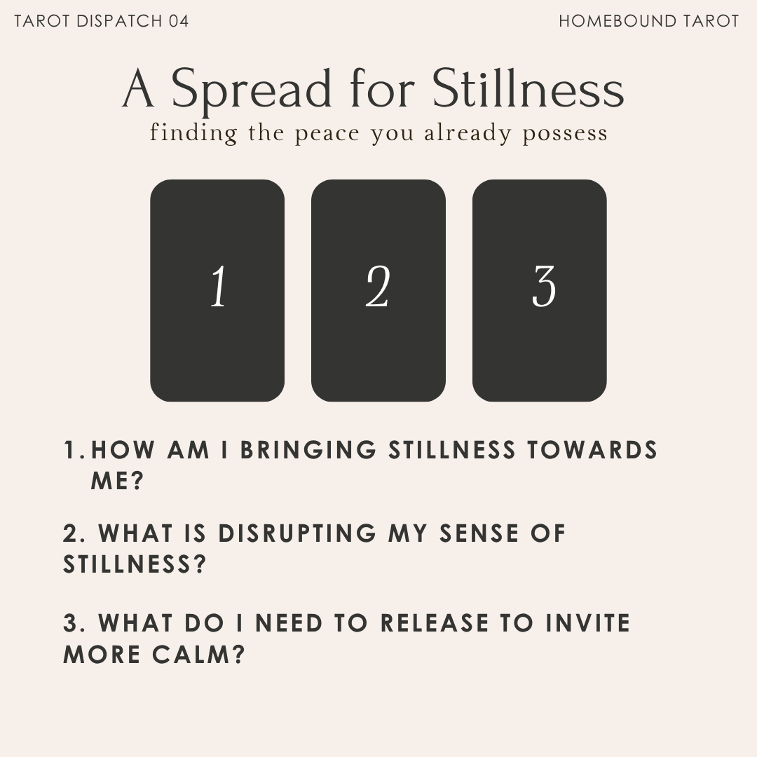 A spread for Stillness