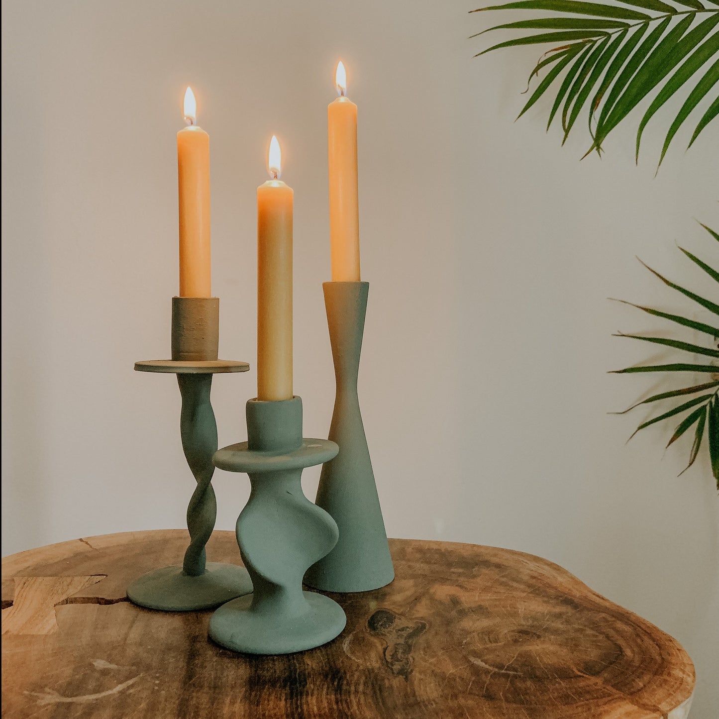 Beeswax candle duo